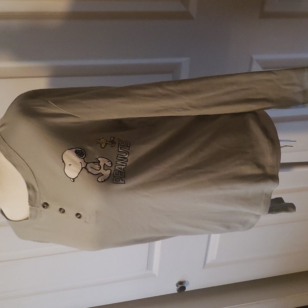 Peanuts Henley Ladies Shirt New Lime Green Color